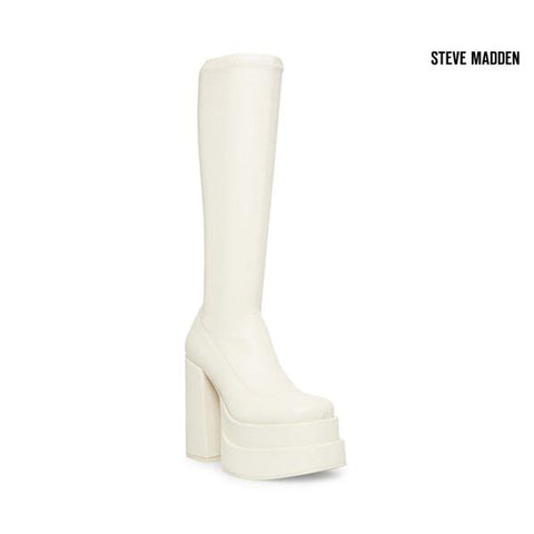 Steve Madden Women's Off-White Cypress Heeled Boots |Steve Madden in Lebanon