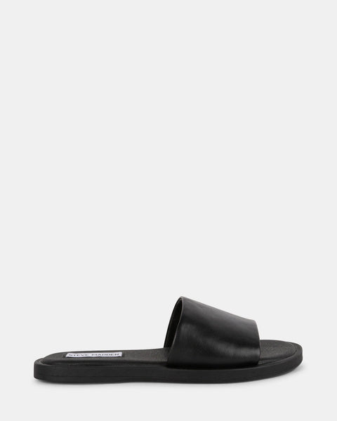 Steve Madden Women's Black Leather Kaya Slipper | Steve Madden In Lebanon