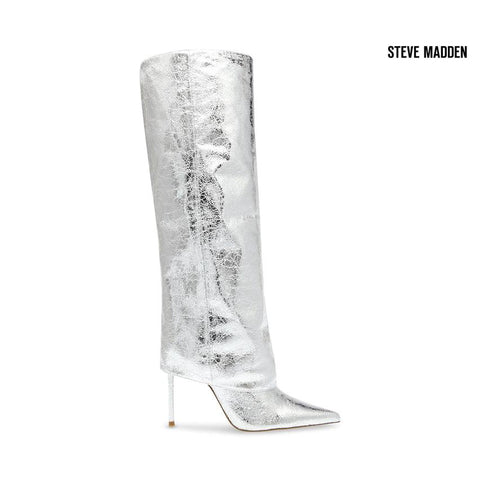 Steve Madden Women's Silver Krafty Synthetic Knee Boots  |Steve Madden in Lebanon