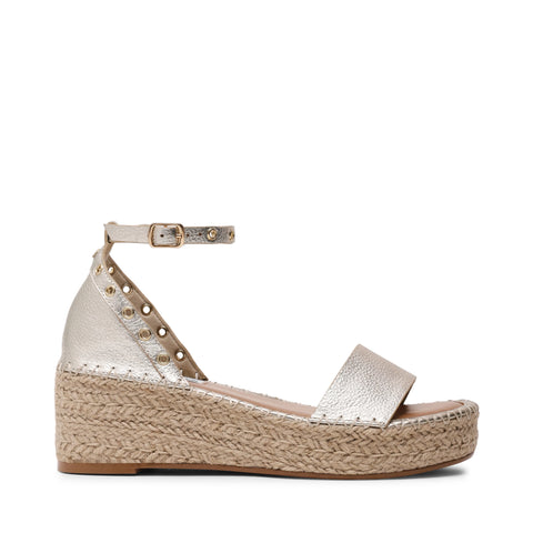 Steve Madden Women's Gold Leather Moxara Sandals | Steve Madden in Lebanon