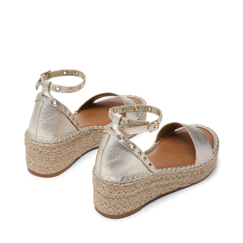 Steve Madden Women's Gold Leather Moxara Sandals | Steve Madden in Lebanon