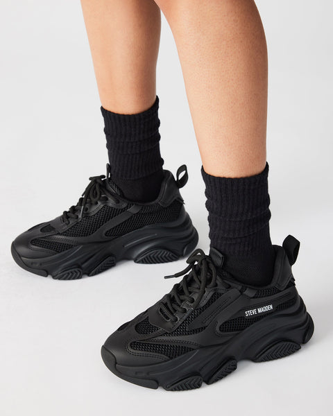 Steve Madden Women's Black Synthetic Possession Sneakers |Steve Madden In Lebanon