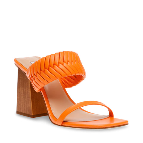 Steve Madden Women's Orange Synthetic Raver Heeled Sandal |Steve Madden In Lebanon