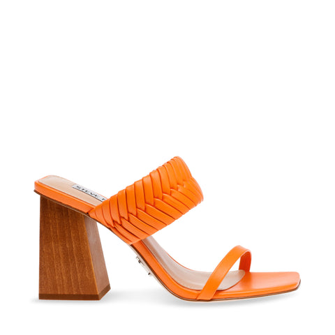 Steve Madden Women's Orange Synthetic Raver Heeled Sandal |Steve Madden In Lebanon