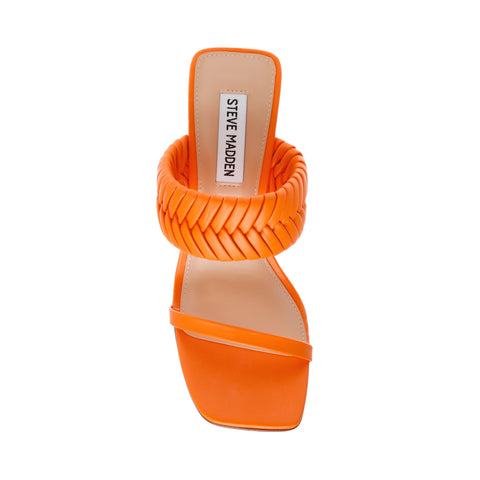 Steve Madden Women's Orange Synthetic Raver Heeled Sandal |Steve Madden In Lebanon