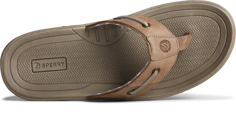 Sperry Men's Tan Baitfish Thong Leather Slipper | Sperry In Lebanon