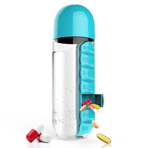 SD Pull & Vitamin Organizer Water Bottle  600ml