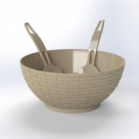 3MPlast Bowl With Spoon And Fork 3M-SAL01