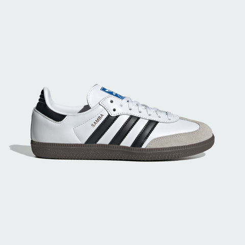 Adidas Women's White & Black Samba OG J Sneakers |Adidas In Lebanon