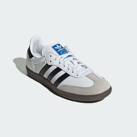 Adidas Women's White & Black Samba OG J Sneakers |Adidas In Lebanon
