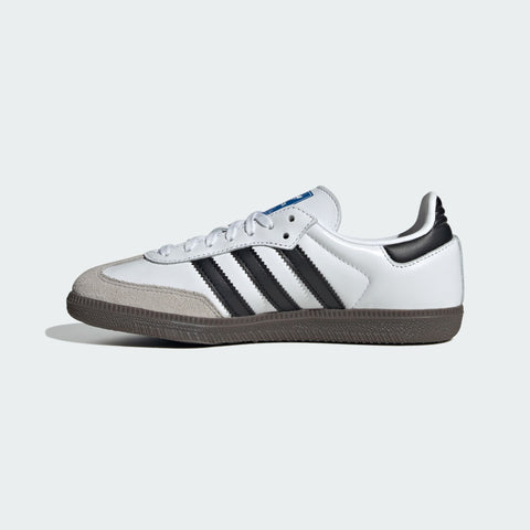Adidas Women's White & Black Samba OG J Sneakers |Adidas In Lebanon