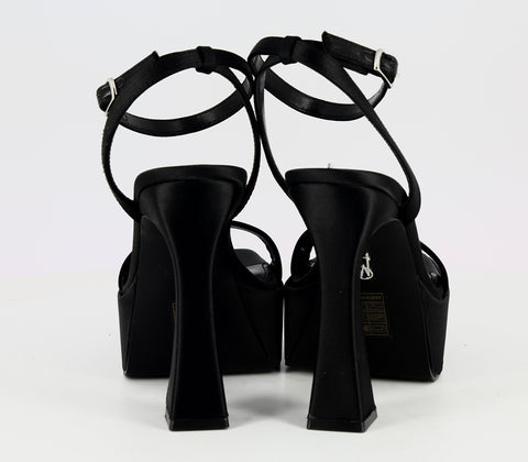 Steve Madden Women's Black Satin Heel Sandals|  Steve Madden in Lebanon