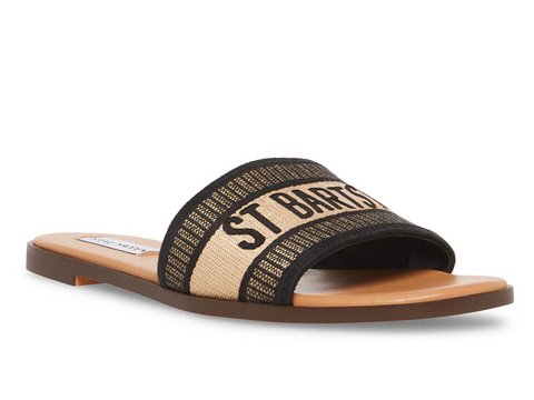 Steve Madden Women's Black & Beige Knox Slippers | Steve Madden In Lebanon