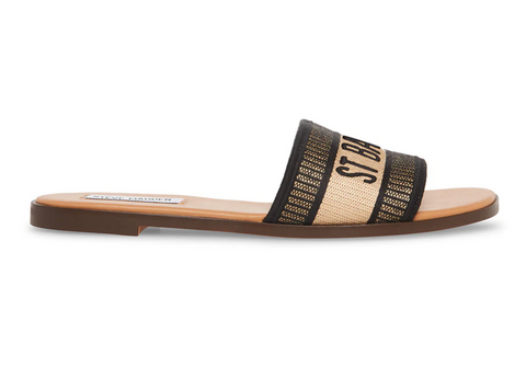 Steve Madden Women's Black & Beige Knox Slippers | Steve Madden In Lebanon