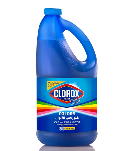 ملابس Clorox تزيل البقع والعناية بالألوان الأزهار الزرقاء 2L