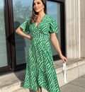 AX Paris Women's Green Dress UAPNX FE373