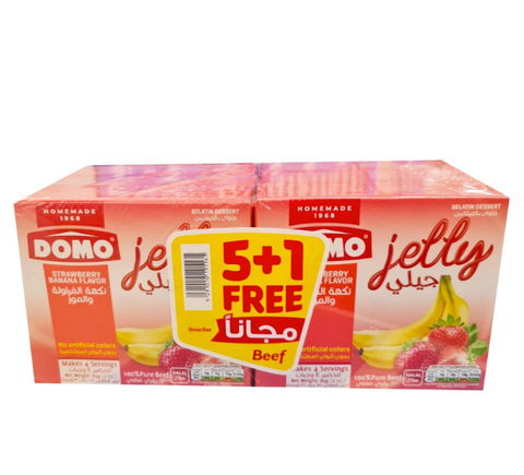Domo Jelly Strawberry Banana Flavor 5+1 Free