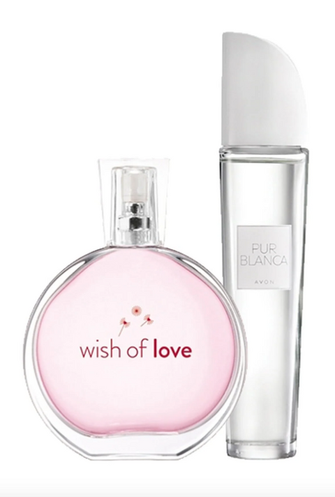 Avon Women's Wish Of Love and Pur Blanca Double Perfume Pack  (AV22)