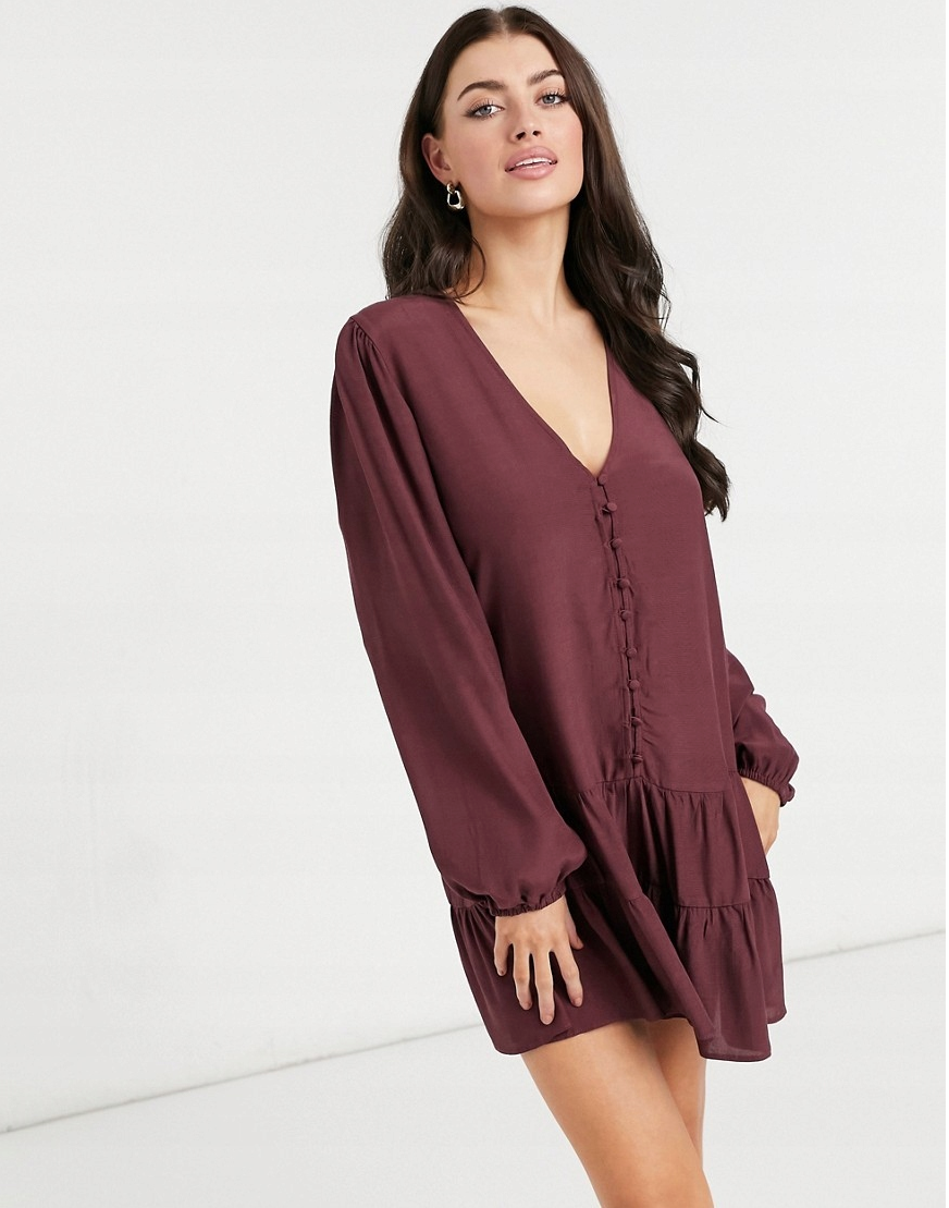 ASOS Design Women's Burgundy Romper AMF1628