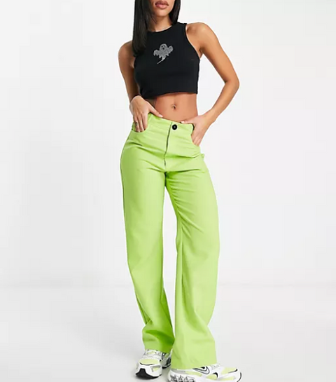 Collusion Women's Light Green Jeans ANF599 (LR79)
