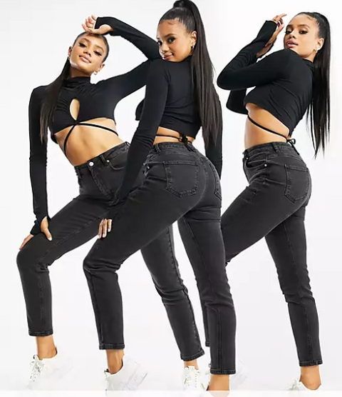 Asos Design Women's Black Jeans ANF473 (LR63)