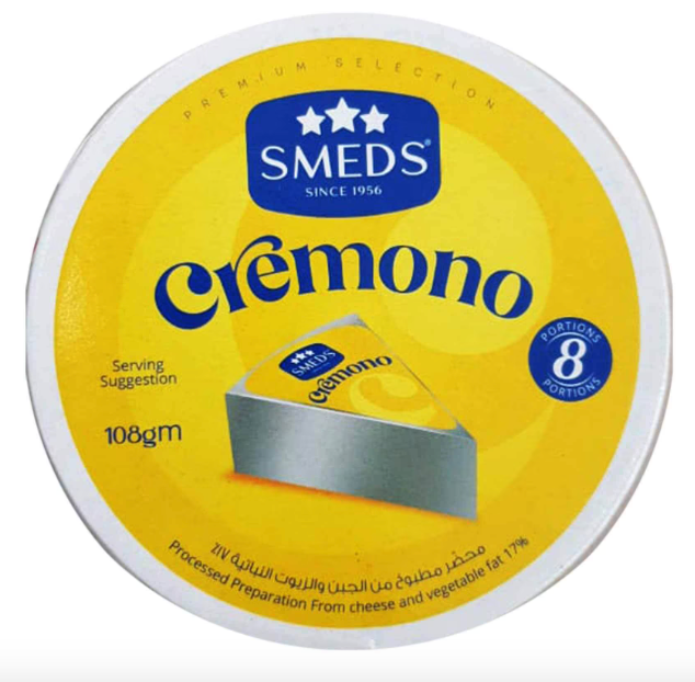 Smeds Cremono Cheese 8 Portions 108g| Smeds In Lebanon