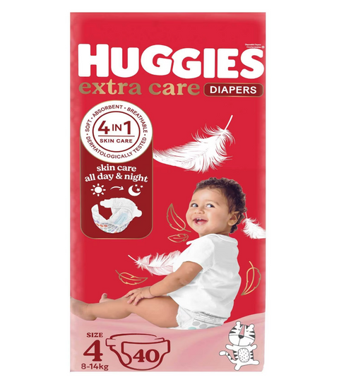 Huggies Extra Care 40 Diaper Size 4 (8+14 KG)