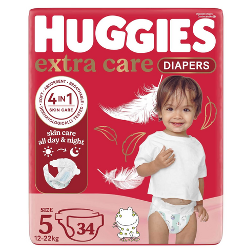 Huggies Extra Care 34 Diaper Size 5 12-22KG