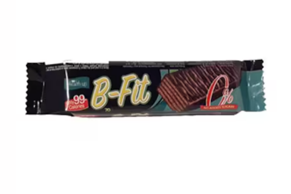 Packaging of Health Up B-Fit Dark Wafer 21.5g showing the product name and the 70% cocoa content.