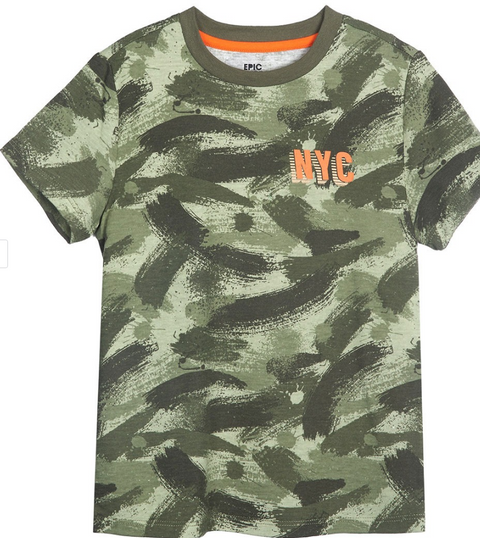 Epic Threads Boy's Camouflage T-Shirt ABFK327 LR85(od26)   Shr