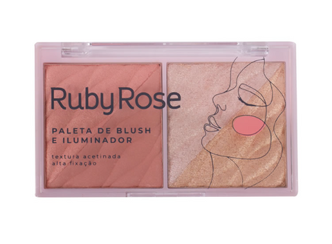 Ruby Rose Palette Blush & Highlighter HB-7533