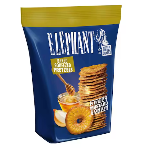 Elephant  Honey Mustard And Onion Pretzels 70g | Elephant In Lebanon