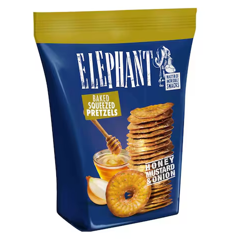 Elephant Honey Mustard & Onion Pretzels 70g