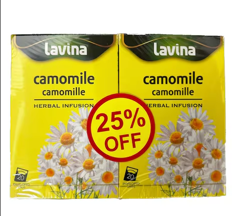 Lavina Herbal Infusion Camomile 2X20s (25% Off)