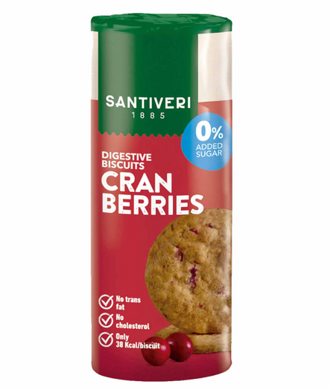 Santiveri Digestive Biscuit Cranberries 190g | Santiveri In Lebanon