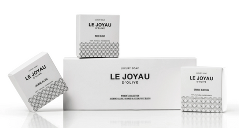 Le Joyau D'Olive Women's Collection Jasmine Allure, Orange Blossom, Rose Blush 300g