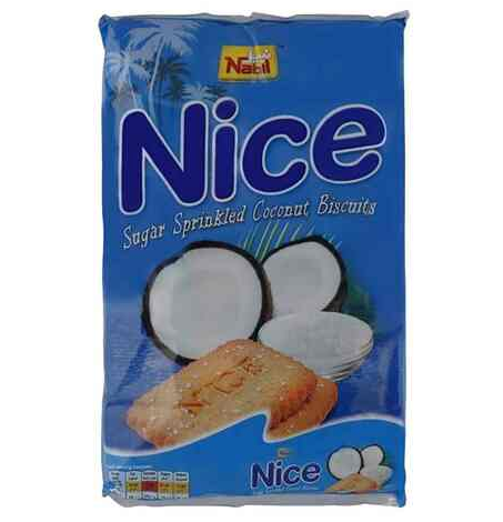 Nabil Nice Sugar Sprinkled Coconut Biscuits 12x40g | Nabil In Lebanon