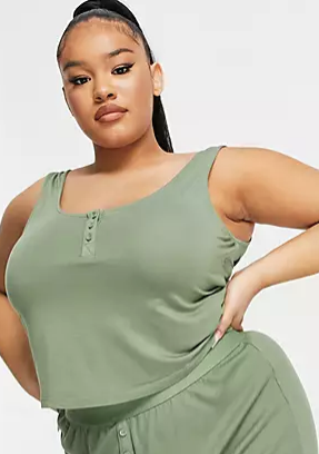 Asos Design Women's Khaki Blouse ANF1287
