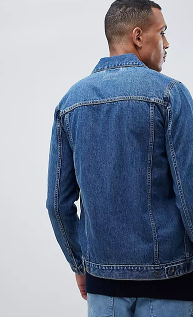 Asos Design Men's Navy Blue Jacket ANF1624