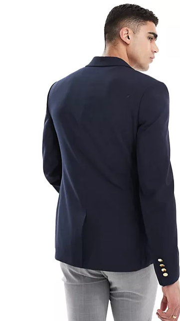 Asos Design Men's Navy Blue Blazer ANF1707