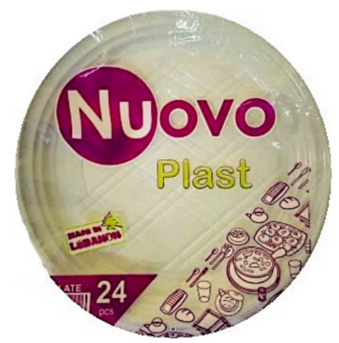 Nuovo Plast Plastic Plate 9" 24Pcs | Nuovo Plast  In Lebanon