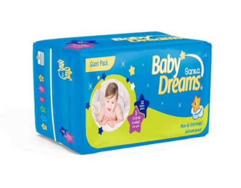 Sanita Baby Dreams Diaper Size 5 (12-20KG) 32 pcs | Sanita In Lebanon