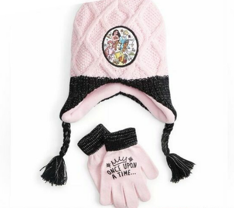 Disney Girl's Pink 2PCS Hat & Gloves ABFK1253