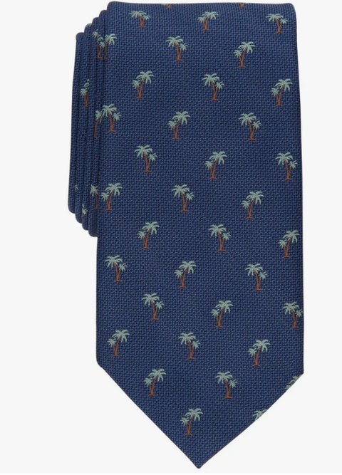 Club Room Men's Navy Blue Classic Palm Tree Tie ABL282