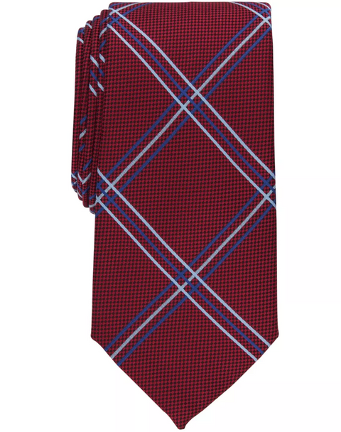 Club Room Men's Burgundy Otero Grid Tie ABL278