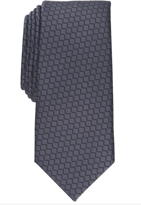Alfani Men's Gray Rolling Neat Slim Tie ABL430