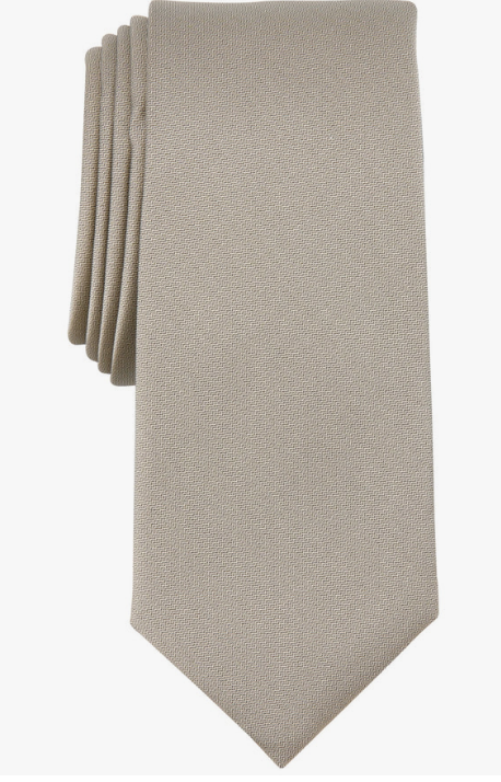 Alfani Men's Ecru Solid Texture Slim Tie ABL350