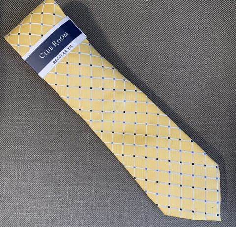 Club Room Men's Yellow Schiller Grid Tie ABL399