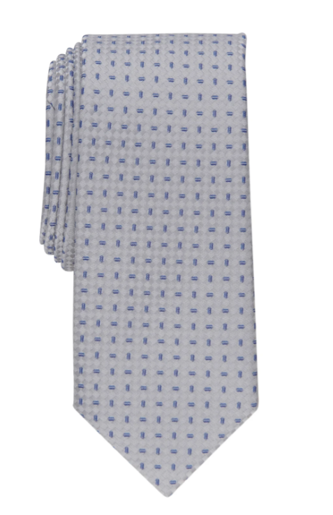 Alfani Men's Light Gray Slim Geo Neat Tie ABL458