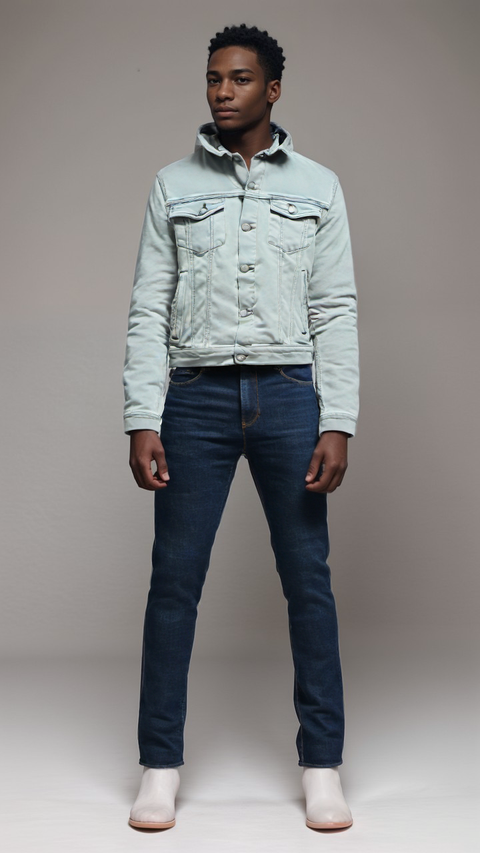 Asos Design Men's Light Blue Jacket  ANF2122